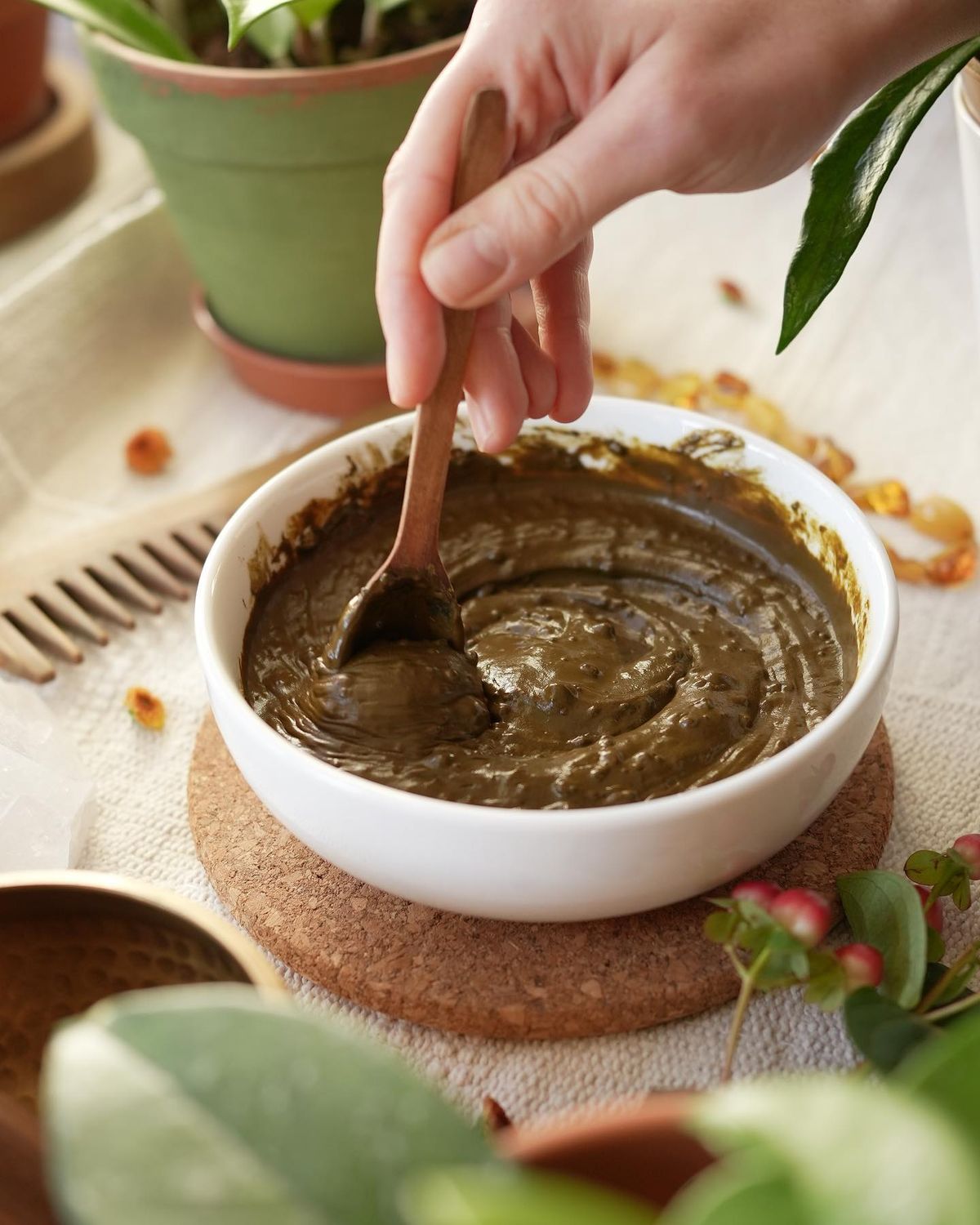 Indian herbal henna for hair